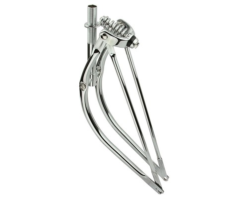 Bent spring fork chrome - bent,